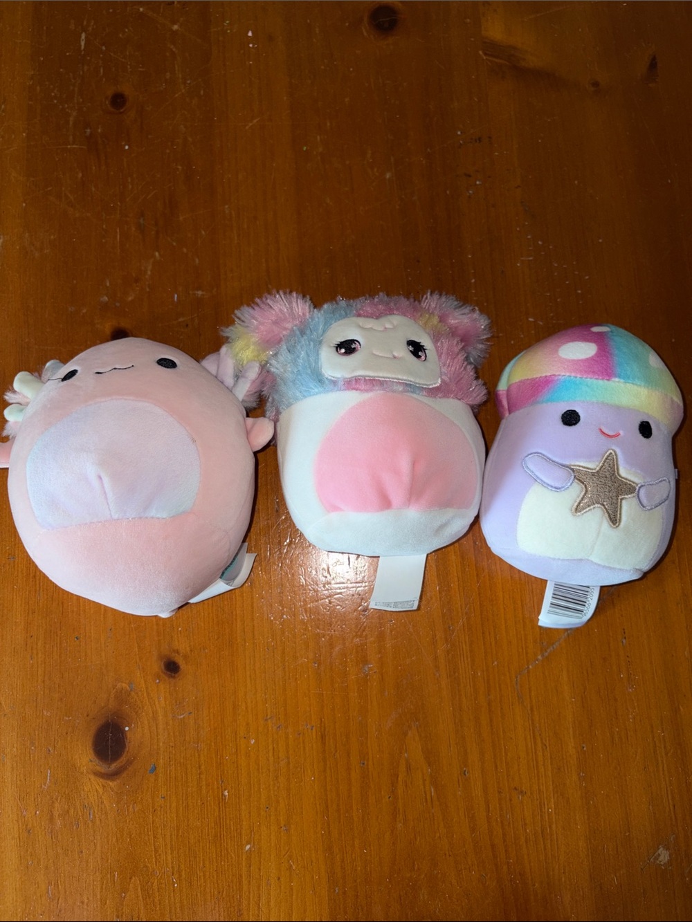 Squishmallows Pastel Plush Trio - Pink, Blue, Lavender 5”